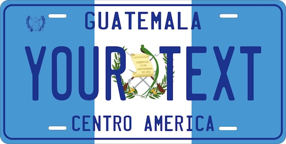 Guatemala License Plate Personalized Custom Auto Bike Motorcycle Tag