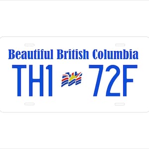 British Columbia 1985 Canada Custom Personalized Novelty ATV Moped Mini Bike License Plate