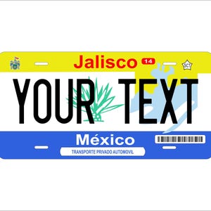 Jalisco 2002 Mexico Custom Personalized Novelty ATV Moped Mini Bike License Plate