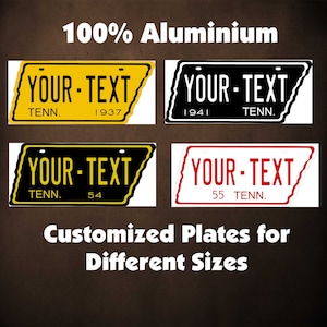 TN REPLICA  1936 to 56 Shaped  Custom Personalized Novelty License Auto Plate