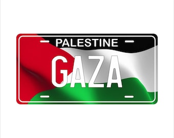 Réplica de la bandera de Palestina, matrícula personalizada para ATV, ciclomotor y minimoto.