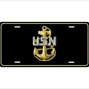 US Navy Chief E7 Novelty Auto Motorcycle Bike  License Plate