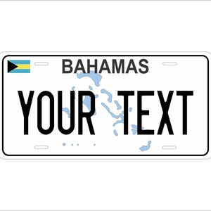 Bahamas Karte Benutzerdefinierte personalisierte Neuheit ATV Moped Mini Bike Nummernschild