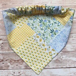 Vintage Springtime Patchwork Dog Scrunchie Bandana - Spring Dog Bandana - Personalized Dog Bandana- Custom Dog Bandana - Dog Scarf