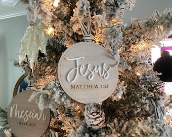 Names of Jesus Christmas Ornaments, Custom Called to Shine