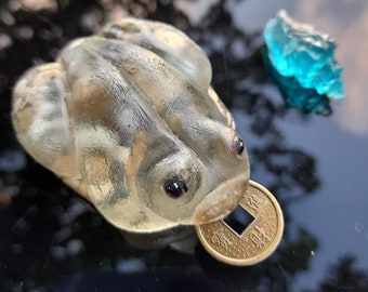 Feng Shui money frog, Three legged toad, Chinese money frog, new business gift, lucky charm birthday gift, new home gift, toad money charm