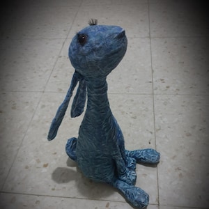 Moon gazing hare, hare figurine, powertex, animal yard art, garden decoration, home decor, hare, house warming, birthday gift, free shipping