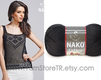 50% Cotton Bamboo Nako Estiva Knitting Crochetting Spring Summer Yarn 100gr 375m Cardigan,Pullover,Shawl,Blouse,Home Textile
