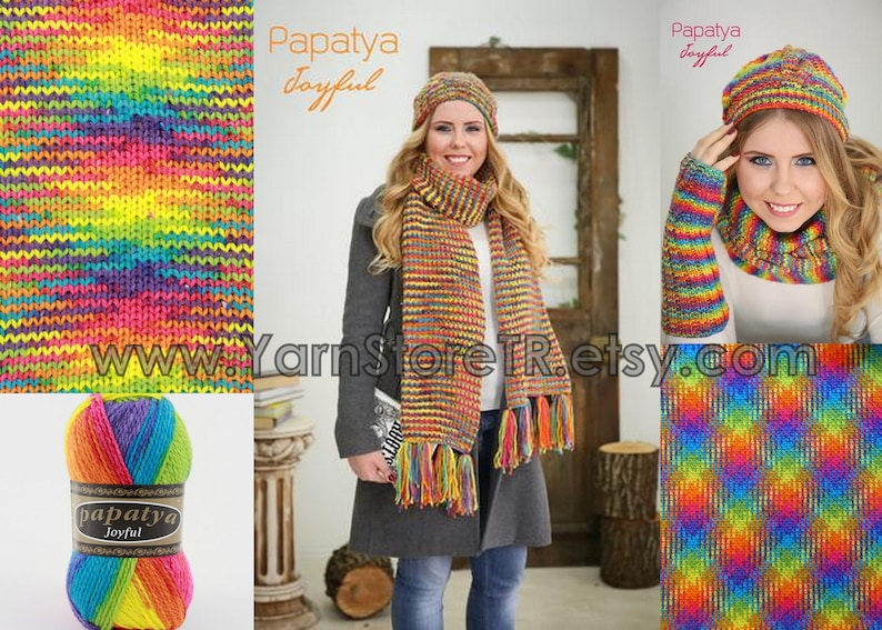Planned Pooling Papatya Joyful Merino Premium Acrylic Yarn 100gr 280m ...