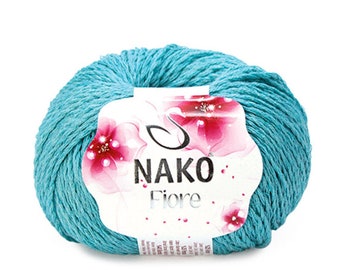 Nako Fiore Viscose Cotton Linen Spring Summer Yarn Knitting Crocheting by Nako 50gr 150m