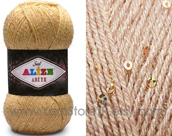 Alize Sal Abiye Yarn Handknit Acrylic Crochet Summer Yarn Spring Yarn Silk Effect 100gr 410m,Shawl, Blouse, Scarf, Headband