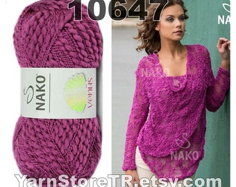 Nako Venus Cotton Premium Acrylic Yarn by Nako (Set of 5) Venus 50gr 125m, Cardigan, Pullover, Blouse, Shawl, Scarf,Spring,Summer,Fall