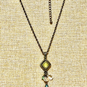 Lia Sofia bronze pendant chain necklace