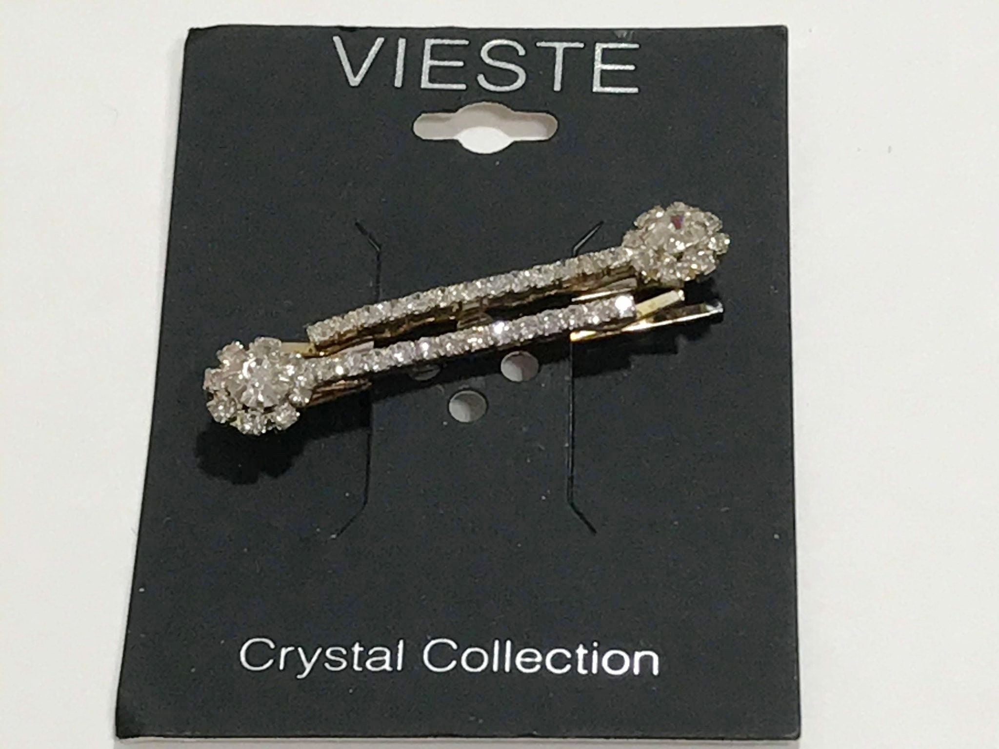 Rhinestone Crystal Flower Hair Pin Vintage Wedding Headpiece - Etsy