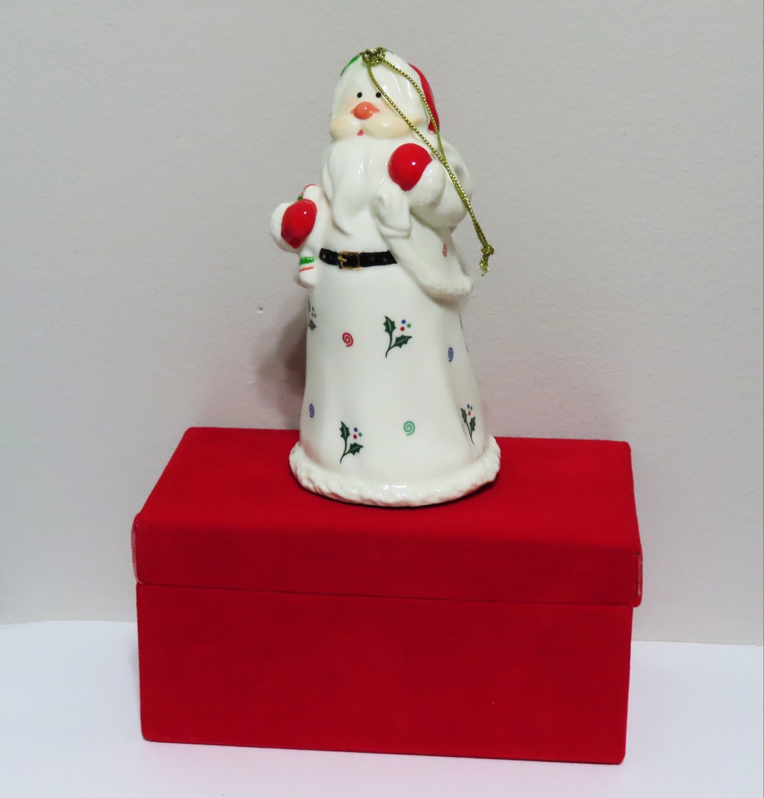 Vintage Formalities Christmas Santa Ornament Collection Boxed, Porcelain Santa Claus Ornament