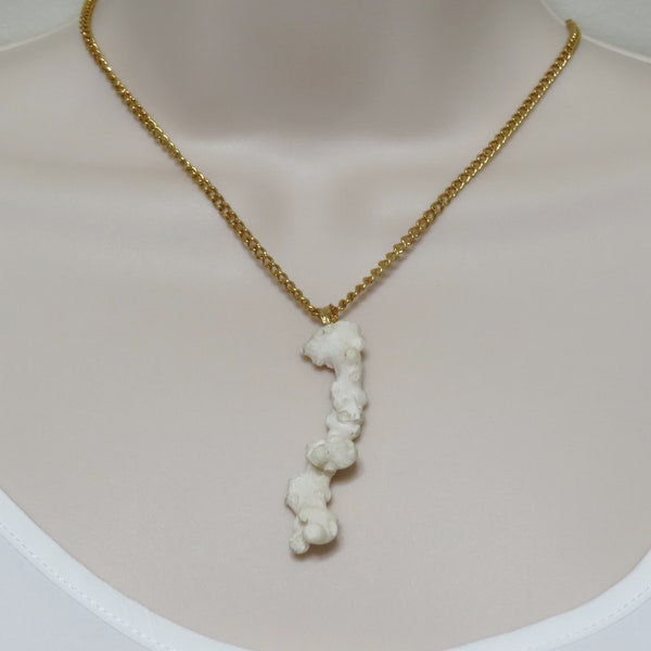 Genuine  Coral branch piece pendant chain necklace