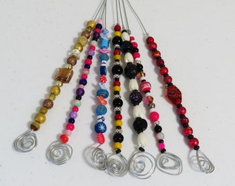 Beaded Garden Stakes: Colorful Fairy Garden Wands
