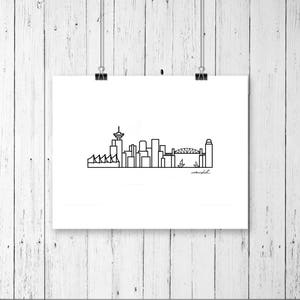 Skyline Prints Canada Unframed digital graphic 8x10 Vancouver