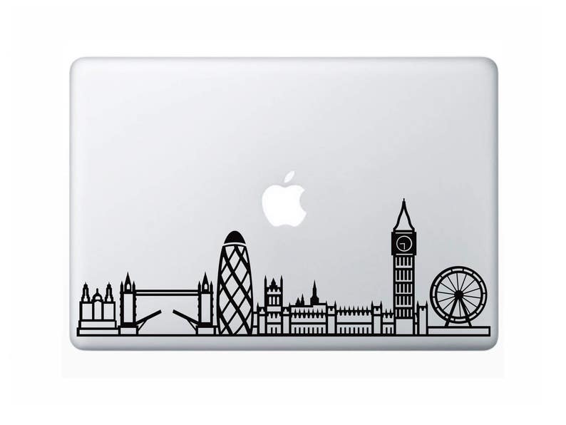 London Skyline Art Decal Decorative sticker for MacBook laptop wall door window
