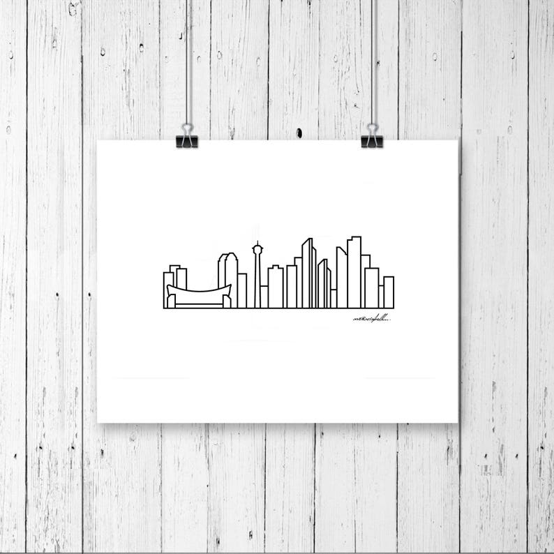 Skyline Prints Canada Unframed digital graphic 8x10 Calgary