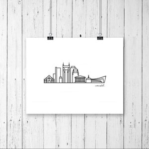 Skyline Prints United States Unframed digital graphic 8x10 Nashville