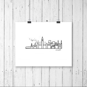 Skyline Prints Canada Unframed digital graphic 8x10 Ottawa