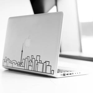 Toronto Skyline Art Decal White Decorative sticker for MacBook / laptop / wall / door / window image 4