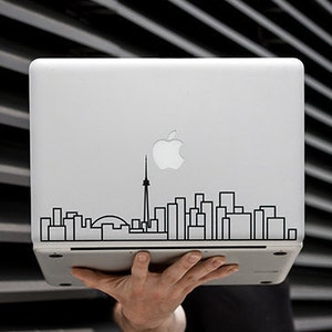Toronto Skyline Art Decal White Decorative sticker for MacBook / laptop / wall / door / window image 5