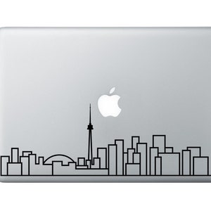 Toronto Skyline Art Decal White Decorative sticker for MacBook / laptop / wall / door / window image 3