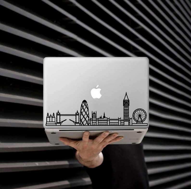 London Skyline Art Decal Decorative sticker for MacBook laptop wall door window