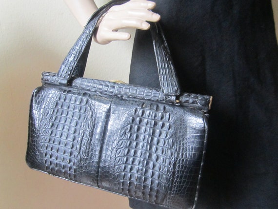 True Vintage 40s Leather Bag 40s Bag Leather Handb