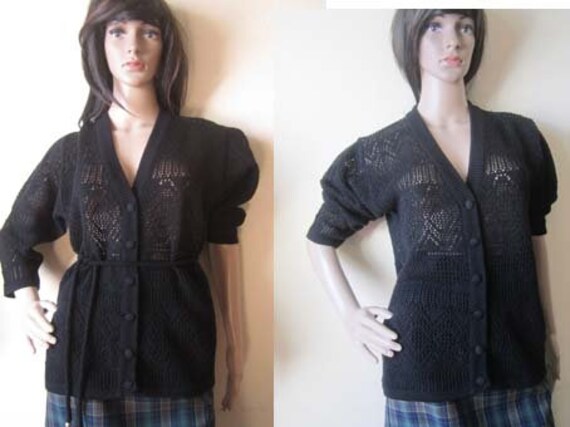 Vintage 50s Bleyle Hole Cardigan 50s Wool Cardigan