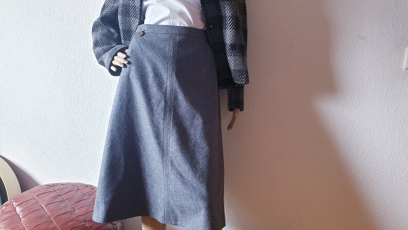 Vintage Lodenrock Julius Lang 70s ALinie Rock Wolle Etsy.de