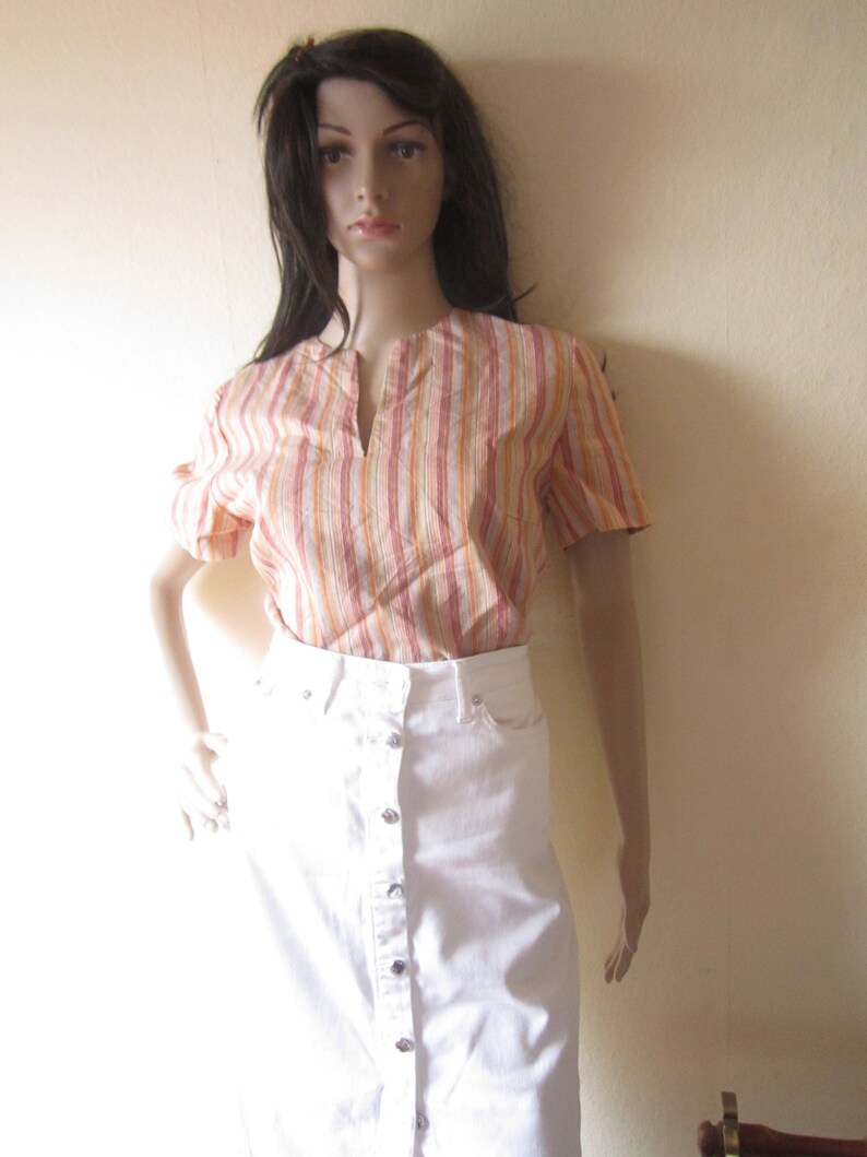 Vintage La Rochelle linen blouse shirt Blouse Smeter