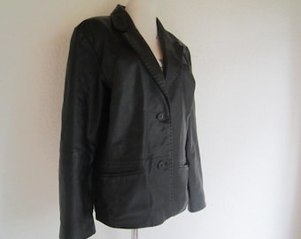 Vintage 90s leather jacket blazer m
