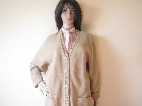 Vintage 80s Wool Cardigan 80er Jahre Strickjacke Wolle Etsy