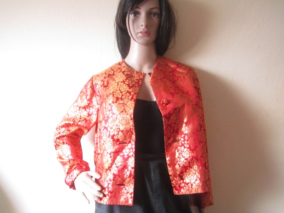 True Vintage 50s Brocade Jacket 50s Blouse Jacket