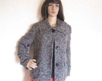 Vintage 90s "Gerry Weber" Boucle wool coat jacket M ""