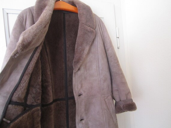 Vintage 40's Sheepskin Coat Leather Jacket