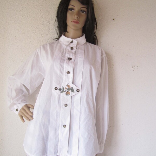 Vintage 80s costume blouse Dirndl Blouse Grubig Costumes L