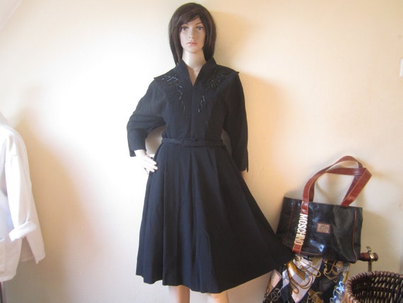 True Vintage 40s Dress 40s Rips Dress Day Dress
