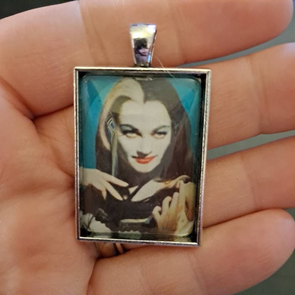 1" x 1.35" Rectangle Photo Pendant: Lily Munster In Color