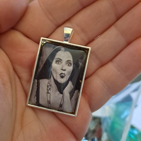1" x 1.35" Rectangle Photo Pendant: Yvonne DeCarlo as Lily Munster