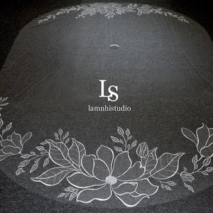 LS183/Embroidery veil/ veil with blusher/dropveil/ flower veil/ bridal veil/ wedding veil/fingertip veil/customveil