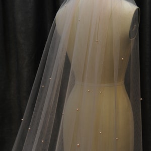 LS112/pearl veil/ 1 tier veil / chapel veil/ custom veil