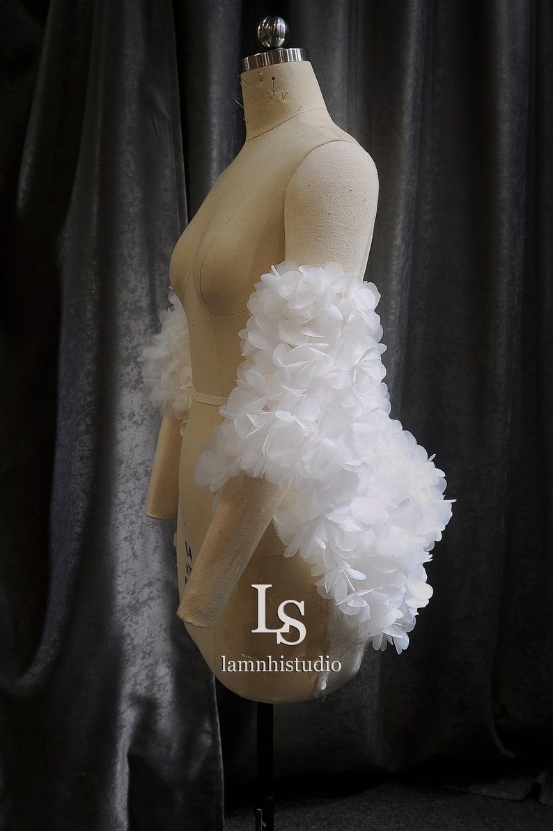 LS178/ bridal cape/ wedding cape/ 3D flower cape/ cape/ custom cape image 5