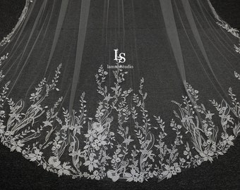 LS128/ Lace veil/Bespoke veil/Bridal veil/ wedding veil/ cathedral veil/ custom veil/