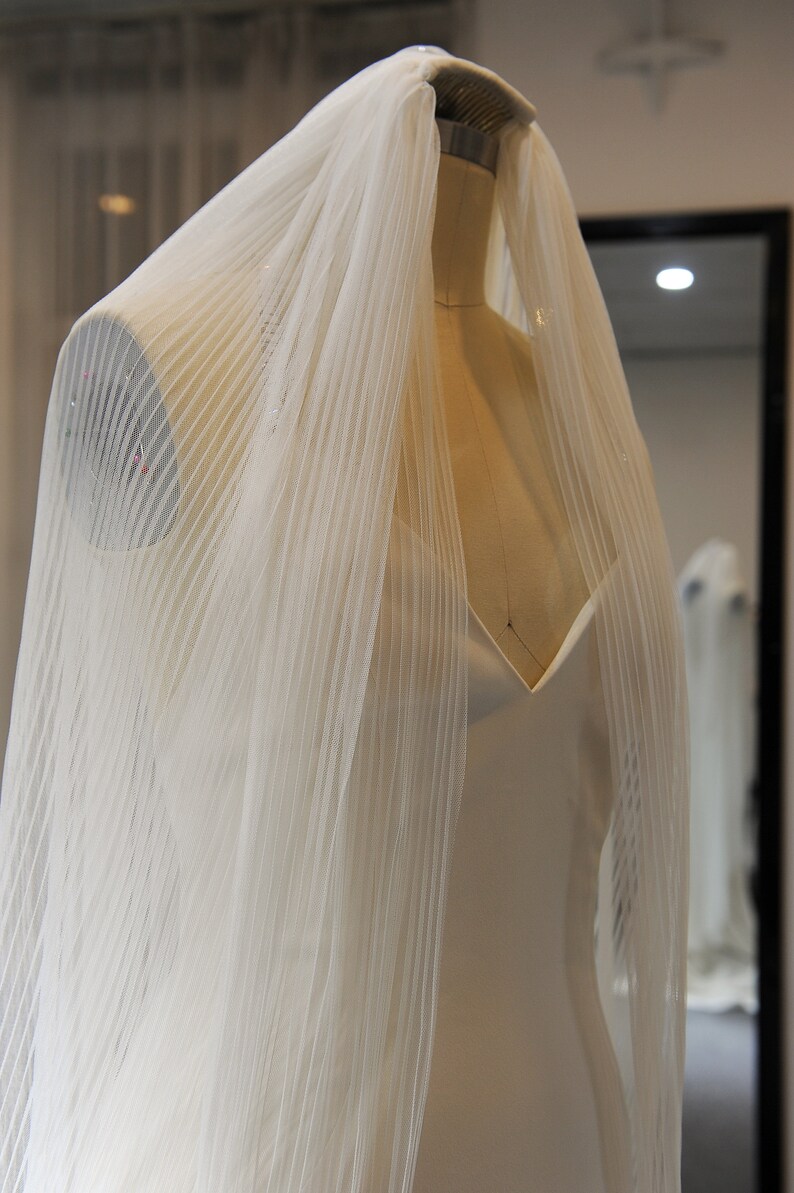 Ls78 /pleated Tulle Veil / Bridal Veil / Wedding Veil / Etsy