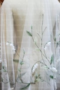 LS157/ Lily of the valley veil/ bridalveil/flower veil/ bespoke veil/couture veil/custom veil/ wedding veil product logo