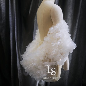 LS178/ bridal cape/ wedding cape/ 3D flower cape/ cape/ custom cape image 3